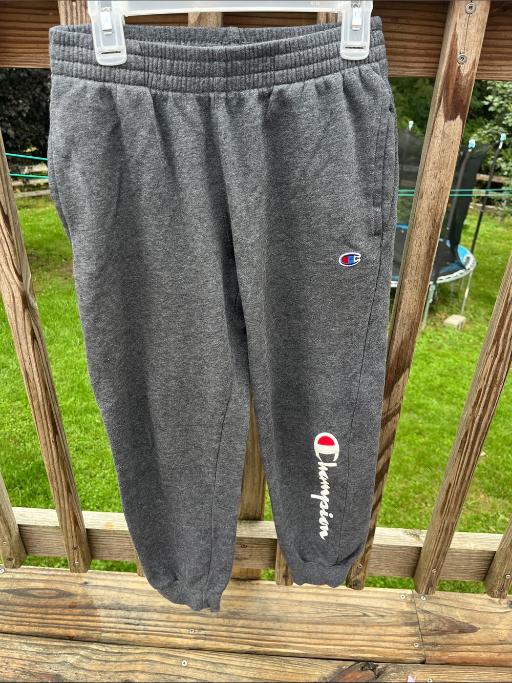 Champion Kids Charcoal Gray Logo Joggers